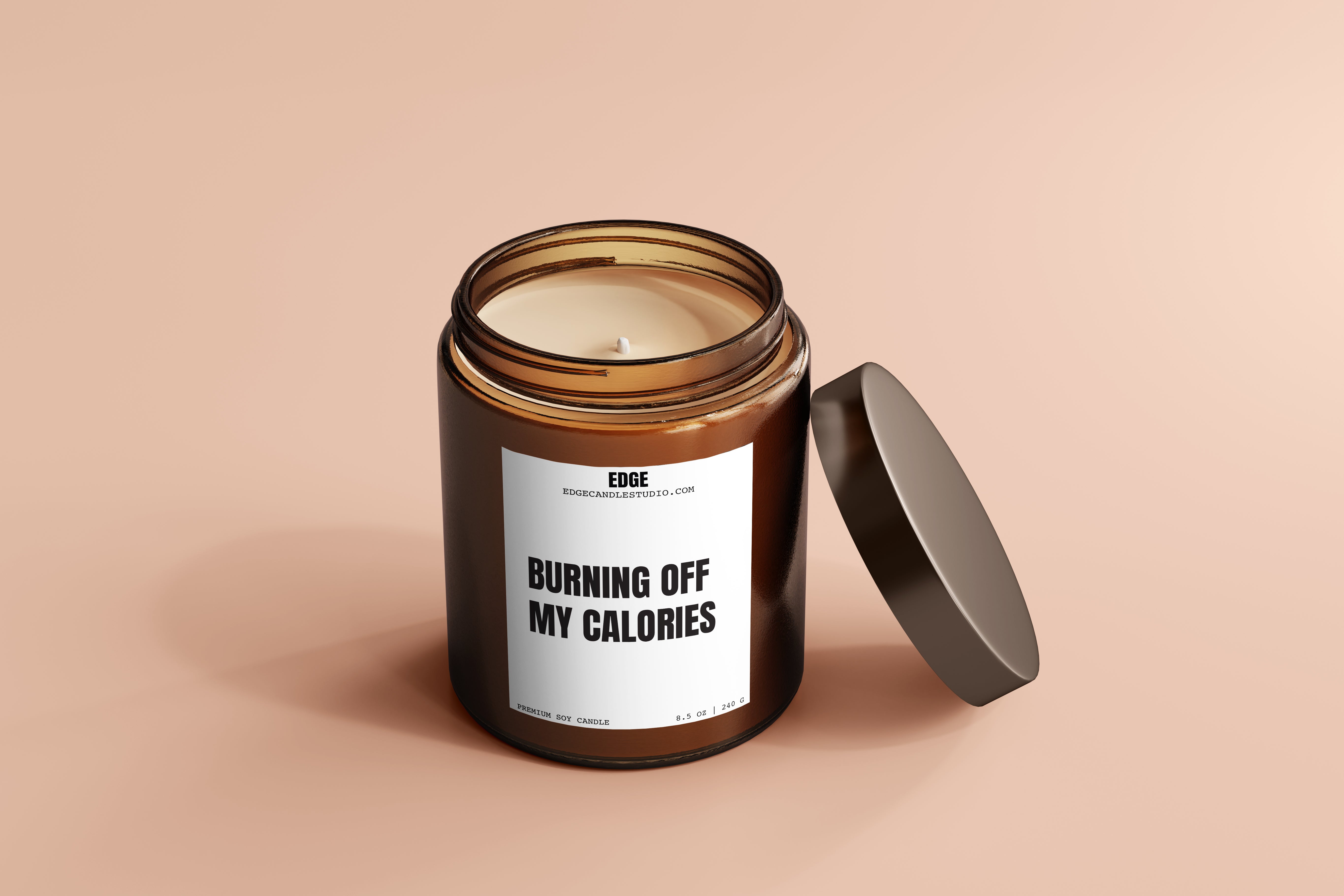 burning off my calories funny candle
